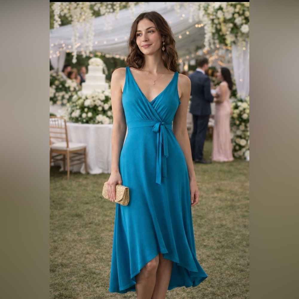 Vince Vintage Faux Wrap Cocktail Dress